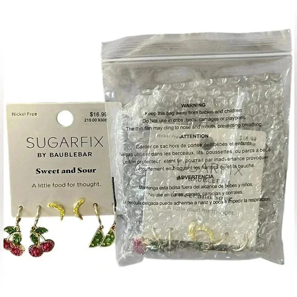 Sugarfix Accessories - Sugarfix By Baublebar NWOT Three Piece Set Earrings Two Pairs